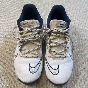 Nike Youth 5 Hyperdiamond 4 Softball Cleats White Navy